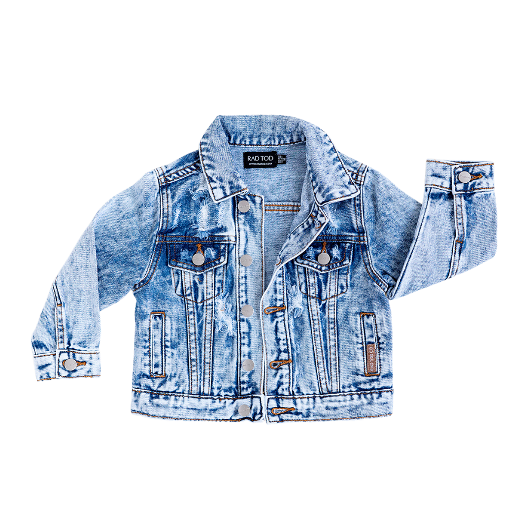 Jean jacket distressed best sale